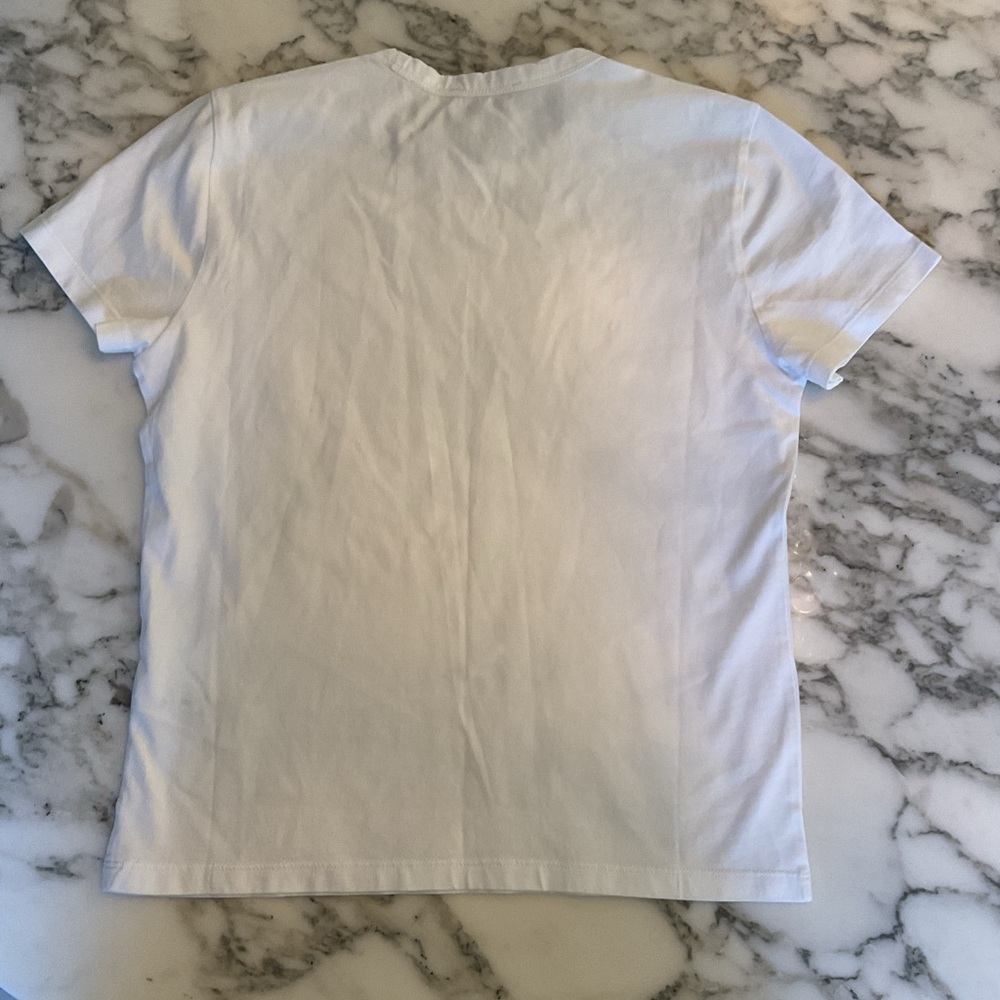 NWT Madewell Cotton Perfect Crewneck White TShirt make up washed off collar - Picture 7 of 15